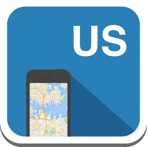 USA (United States of America, US) offline map, guide, weather, hotels. Free GPS navigation. icon