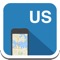 USA (United States of America, US) offline map, guide, weather, hotels. Free GPS navigation.