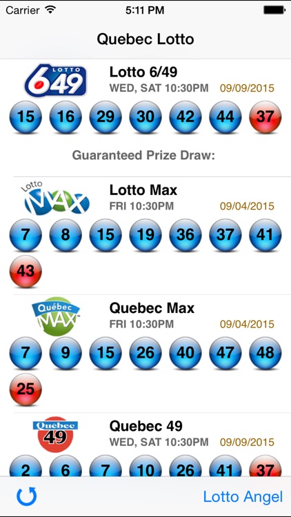 Quebec Lotto - Lotto Angel
