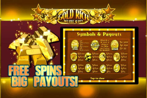 Gold Rich Deluxe Slots - Progressive Lucky Jackpot 777 Spins screenshot 3