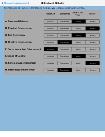 Recreational Profile Inventory screenshot 4