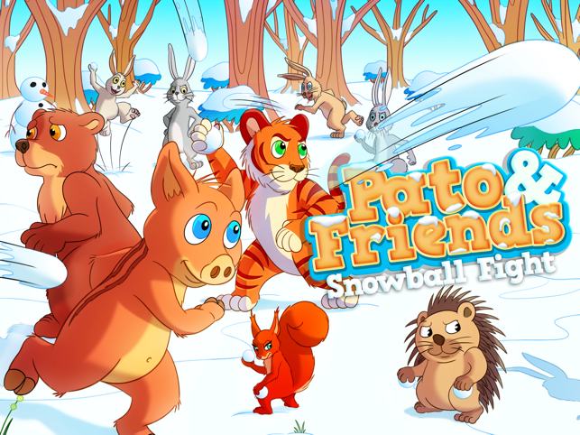 ‎Pato & Friends Snowball Fight HD Screenshot