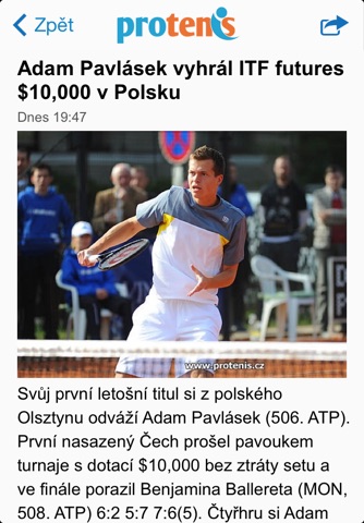 PROTENIS.CZ screenshot 2