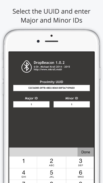 DropBeacon - A Beacon simulator for development purposes Screenshot 3