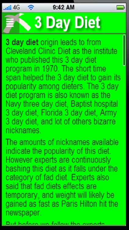 3 Day Diet Plan:Short Diet Plan where you can lose up to 10 pounds in 1 week+ screenshot-4