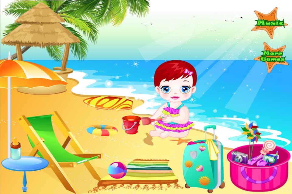 Baby In the Sand - Swimming & Play for Girl & Kids Game screenshot 3