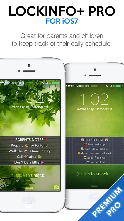 LockInfo+ PRO for iOS7 - Custom Texts, ICE and Contact Details on LockScreen Wallpaper