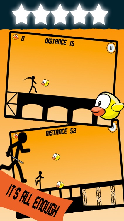 Angry Stickman Slicing Yellow Birds (Pro)