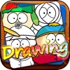 Drawing Desk South Park : Draw and Paint Cartoon on Coloring Book For Childrens