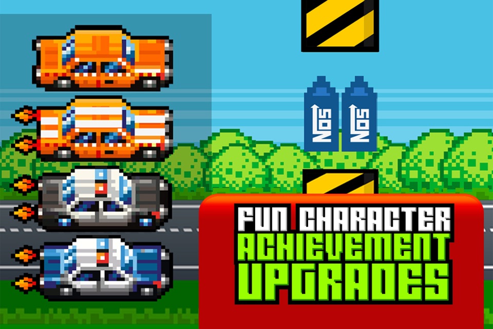 Hoppy Car Racing Free Classic Pixel Arcade Games screenshot 2