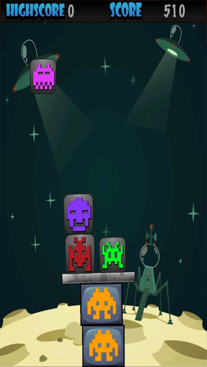 Aliens Squared Cube Stacking Game - PRO