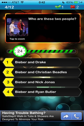 Celebrity Fan Quiz - Justin Bieber edition screenshot 3