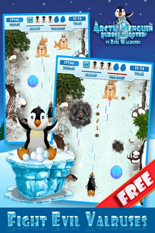Arctic Penguin Bubble Shooter - Cute Winter Snow Games For Kids FREE screenshot 2