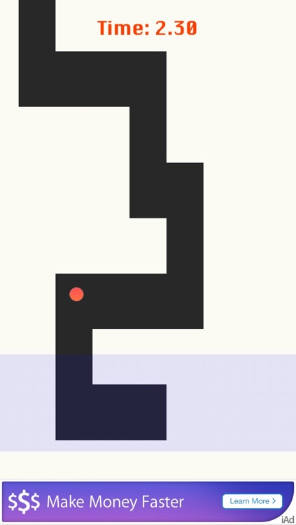 Stay In Black Line Tiles with Orange Ball: Avoid White Circle Path