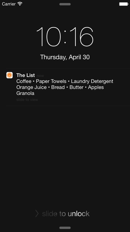 The List: Groceries Simplified