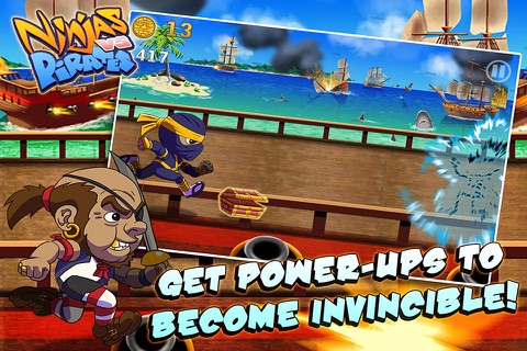 Ninjas Vs. Pirates - Free Endless Running Fighting Game screenshot 3