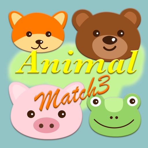 animal face match match 3 - preschool and kindergarten learning games icon