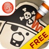 Pirate Scribblebeard's Treasure FREE by Kidoodle - A Fingerprint Network App