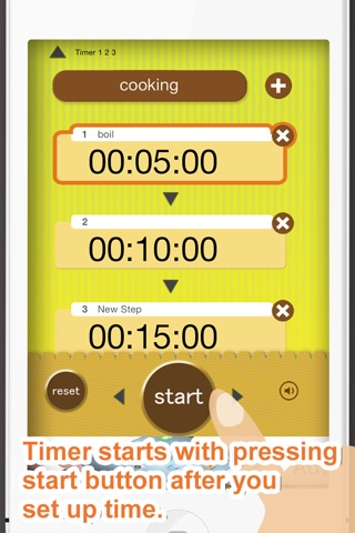 連続設定できるタイマー Timer 1 2 3  for iPhone screenshot 2