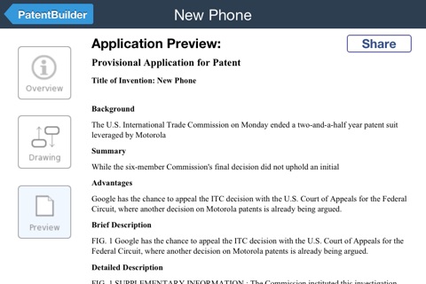 Provisional Patent Builder screenshot 4