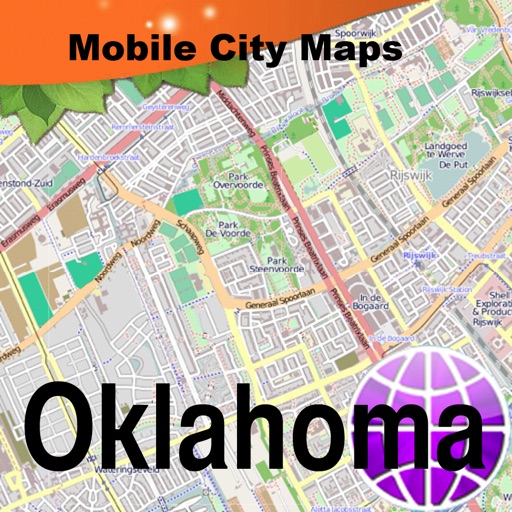 Oklahoma City Street Map. icon