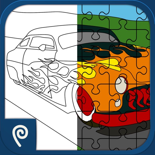 Color It Puzzle It: Hot Rods Lite iOS App