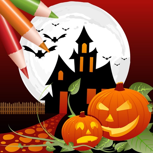 Coloring Book Halloween icon