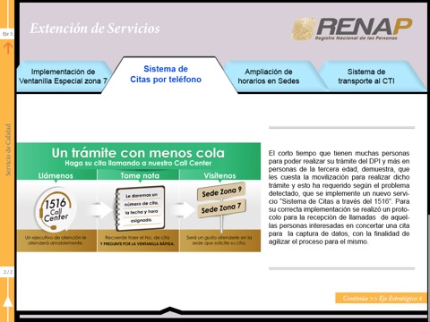 RENAP Memoria de Labores 2012 screenshot 4