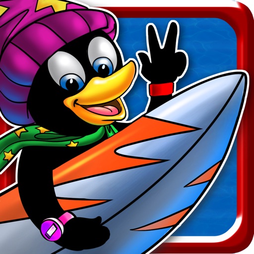 Super Surfer Penguin - Crazy Wave Surfing Dash (Free Game) icon