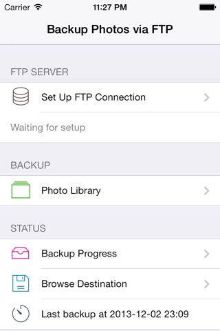 Backup Photos via FTP - Send To Your Own Server screenshot 2