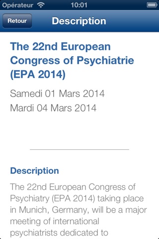 Calendrier des congrès et évènements Janssen en Psychiatrie 2013 screenshot 4
