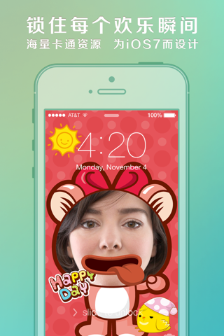 Pimp Lock Screen Wallpapers Pro - Cute Cartoon Special for iOS 7 screenshot 3