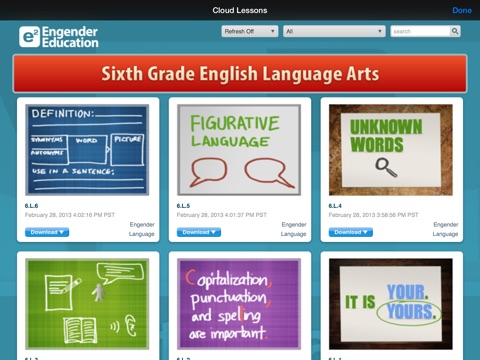 English Sixth Grade - Common Core Curriculum Builder and Lesson Designer for Teachers and Parents screenshot 2