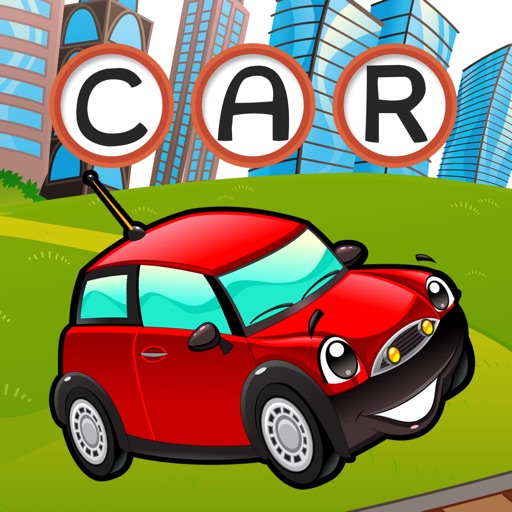 ABC car games for children: Train your word spelling skills of cars and vehicles for kindergarten and pre-school Icon