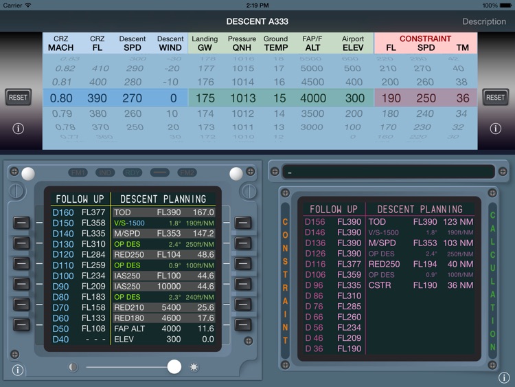 Descent Planning A333