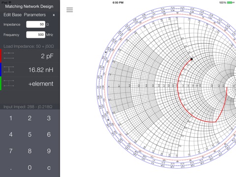 Smith Chart for iOS screenshot 2