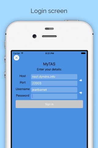 MyTAS screenshot 2