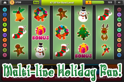Santa Christmas Gift Slots Party - with Snowman Angel & Reindeer Holiday Theme Slot Machine Game screenshot 2