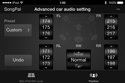 Advanced car audio setting screenshot 3