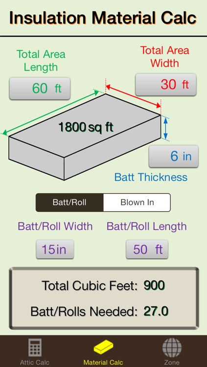 Insulation Calc Elite - Industry leading insulation calculator designed for contractors and homeowners, add R-value and save energy