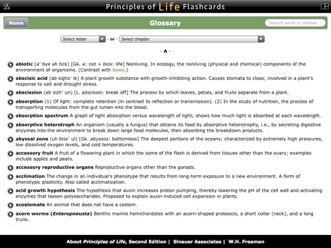 Biology Flashcards for Principles of Life, Second Edition screenshot 3