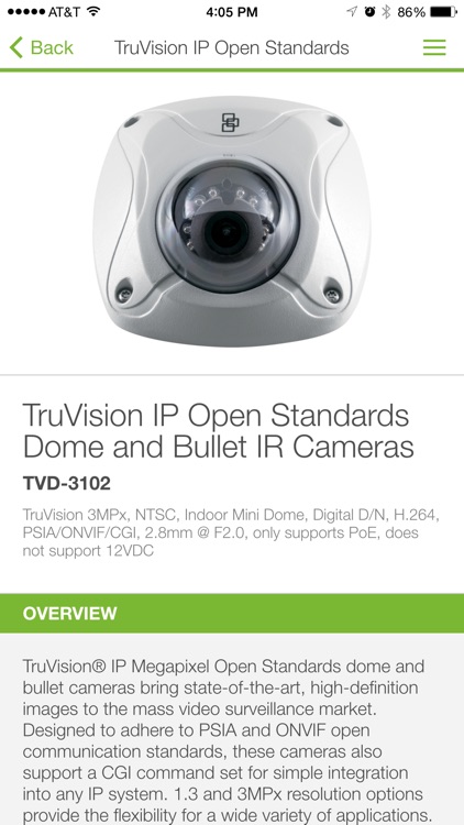 TruVision IP Camera Selector