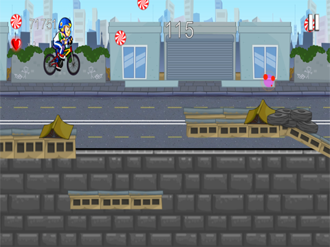 Down-Town Bike-R Dash: BMX Street Jumpのおすすめ画像1