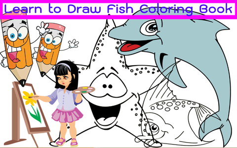 Learn to Draw Fish Coloring Book for Children Games