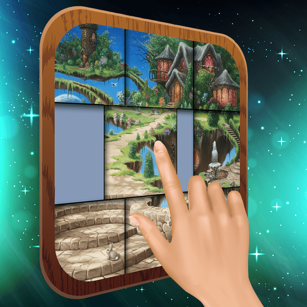 Magic Slide Photo Puzzle – Challenge Kids to Move & Match Tiles and Un-block The Picture.s App Icon