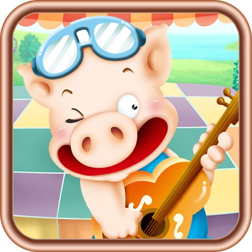 猪猪贴贴纸,儿童游戏 icon