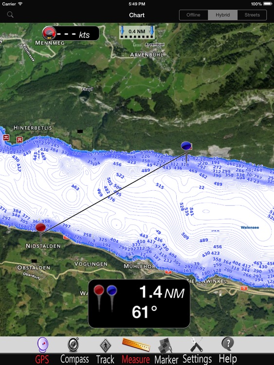 Walen lake Nautical Charts Pro