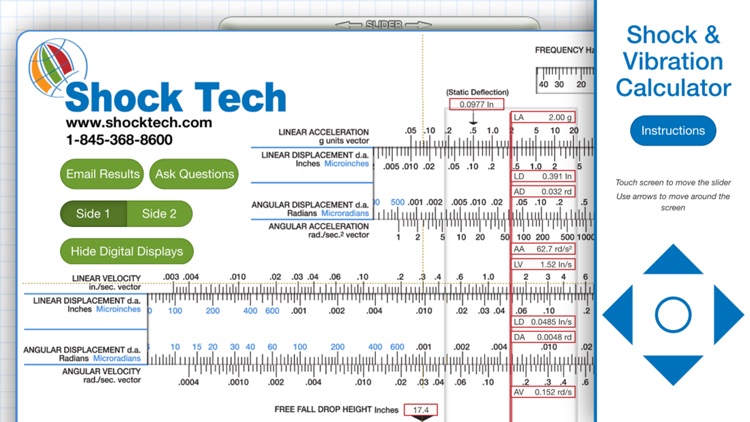 Shock and Vibration Calculator Slide Rule