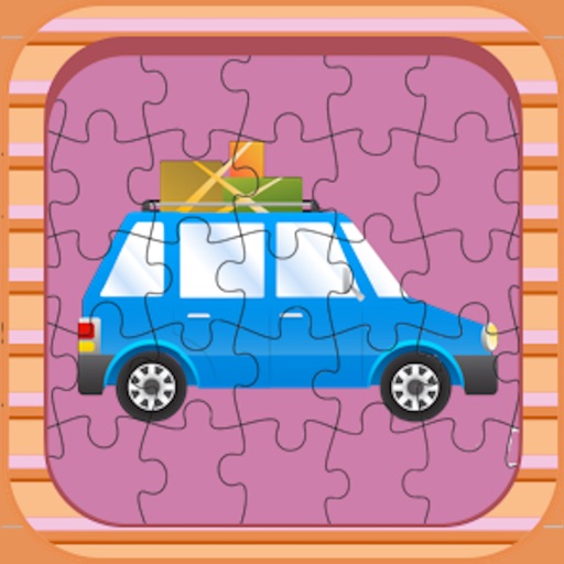 jigsaw learning game for toddlers and kids with car truck and amazing vehicles