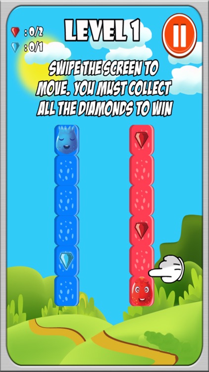 Blue And Red Diamond Collect Game